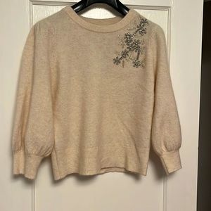 Sweater with rhinestone sequin details